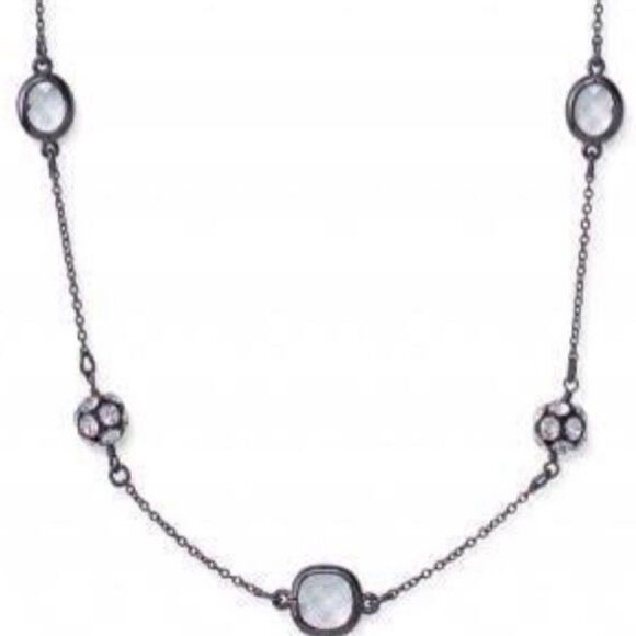 Stella & Dot Chelsea Hematite Pave Necklace - Picture 9 of 11